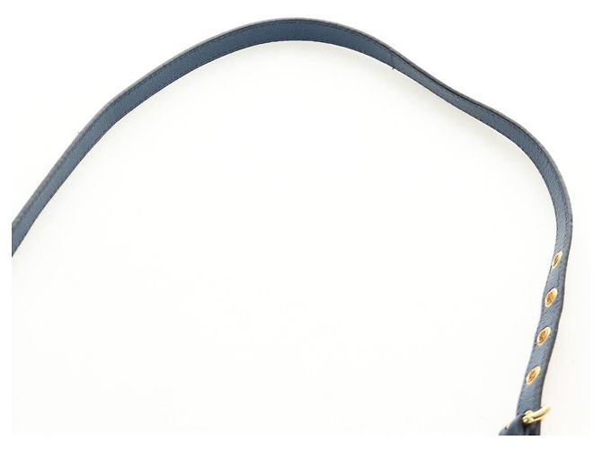 Miu Miu Hand Bag Leather 2way Blue Gold - vista 15