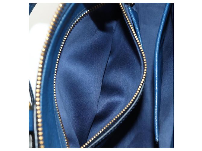 Miu Miu Hand Bag Leather 2way Blue Gold - vista 27