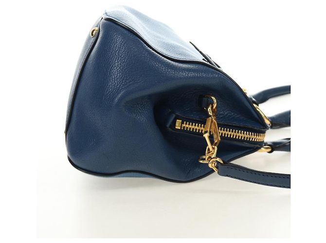 Miu Miu Hand Bag Leather 2way Blue Gold - vista 4