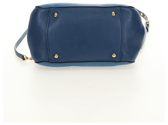 Miu Miu Hand Bag Leather 2way Blue Gold - vista 5
