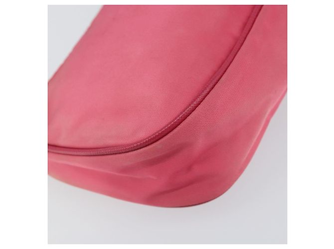 Borsa a tracolla PRADA in nylon e pelle, rosa e oro, autentica 155082 - vista 16