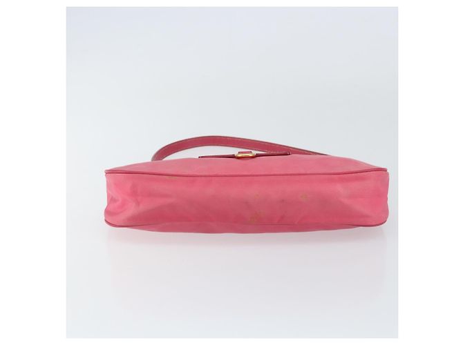 Borsa a tracolla PRADA in nylon e pelle, rosa e oro, autentica 155082 - vista 5