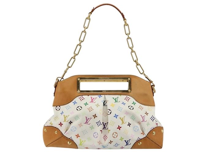 LOUIS VUITTON Monogram Multicolor Judy GM Shoulder Bag White M40253 - vista 3