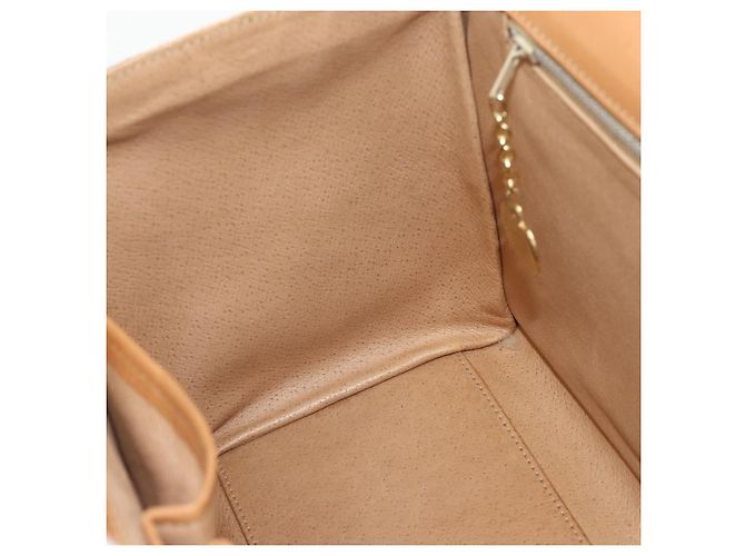Céline CELINE Macadam Canvas Hand Bag PVC Leather Brown Gold - vista 17