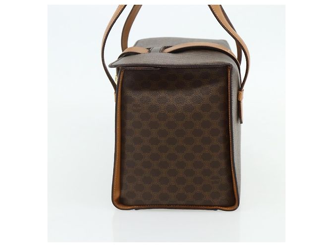 Céline CELINE Macadam Canvas Hand Bag PVC Leather Brown Gold - vista 5