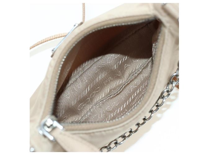 PRADA Schultertasche Nylon 2way Beige Silver - Ansicht 21