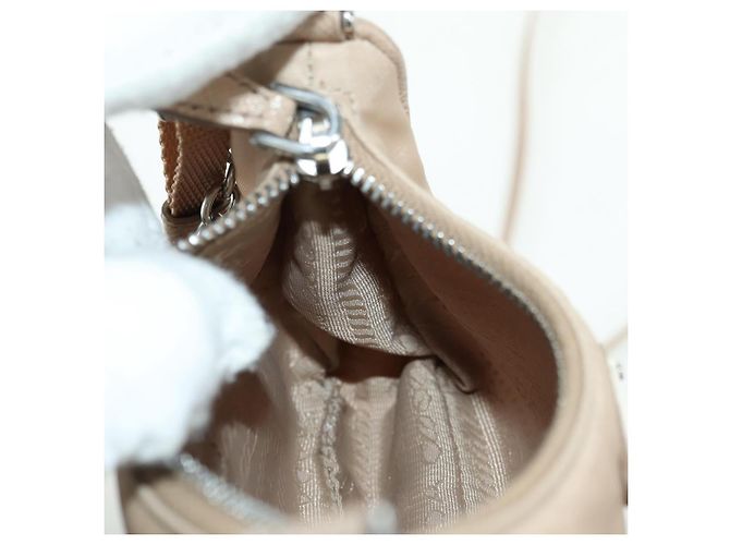 PRADA Schultertasche Nylon 2way Beige Silver - Ansicht 23