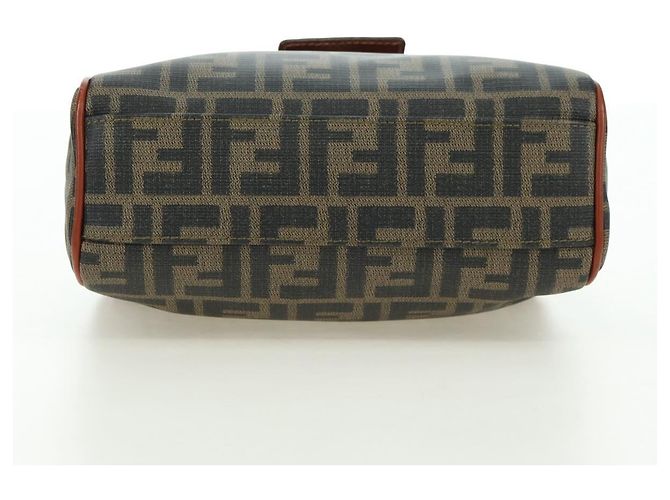 FENDI Zucca Canvas Shoulder Bag Black Brown - vista 12