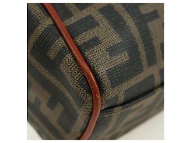 FENDI Zucca Canvas Shoulder Bag Black Brown - vista 13