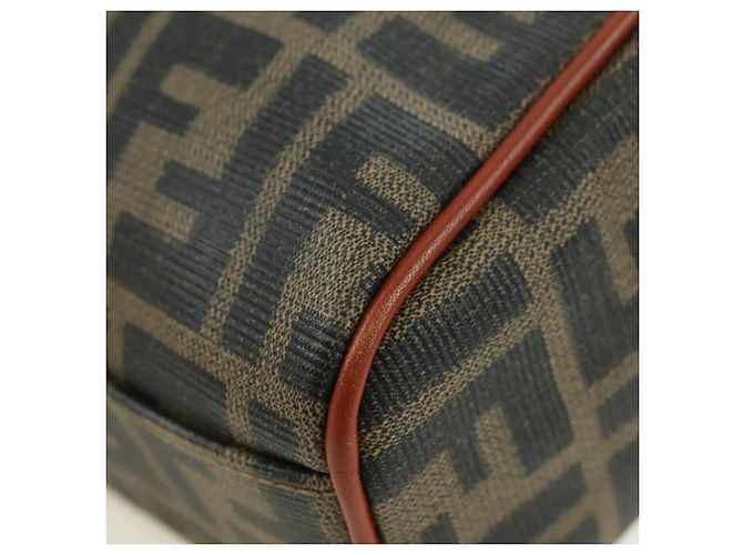 FENDI Zucca Canvas Shoulder Bag Black Brown - vista 14
