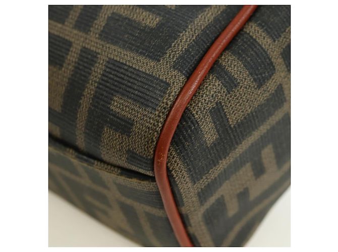 FENDI Zucca Canvas Shoulder Bag Black Brown - vista 16