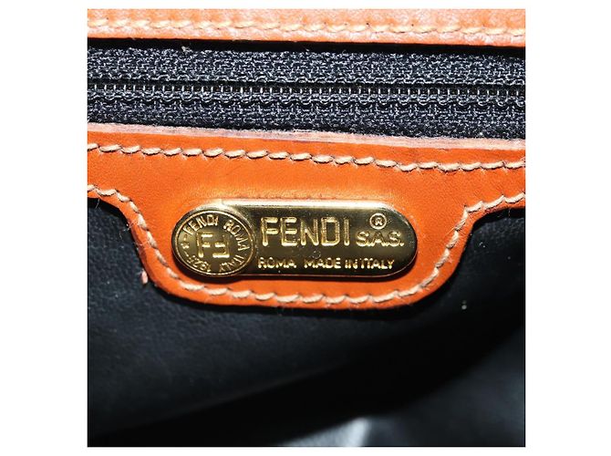 FENDI Zucca Canvas Shoulder Bag Black Brown - vista 20
