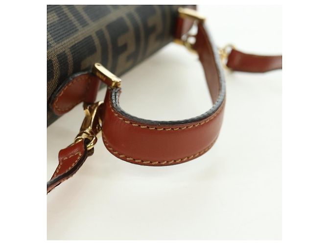 FENDI Zucca Canvas Shoulder Bag Black Brown - vista 7