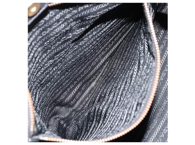 PRADA Tote Bag Nylon Black Gold - vista 21