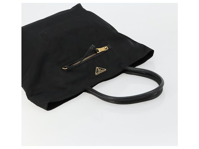 PRADA Tote Bag Nylon Black Gold - vista 6