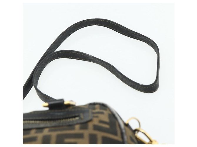 FENDI Zucca Canvas Hand Bag 2way Black Brown - vista 10
