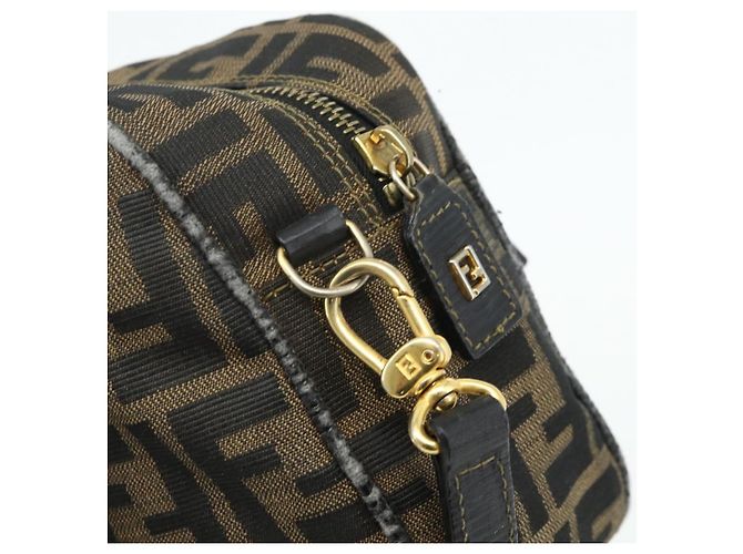 FENDI Zucca Canvas Hand Bag 2way Black Brown - vista 16