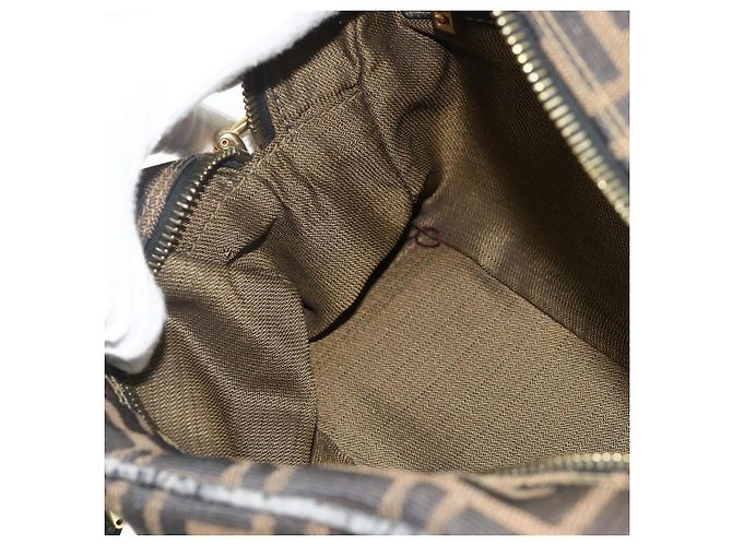 FENDI Zucca Canvas Hand Bag 2way Black Brown - vista 20