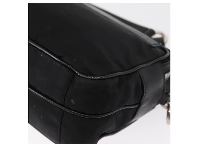 Borsa a tracolla PRADA in nylon nero e argento, autentica 155226 - vista 16