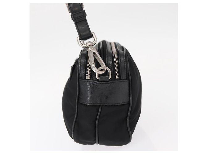 Borsa a tracolla PRADA in nylon nero e argento, autentica 155226 - vista 3