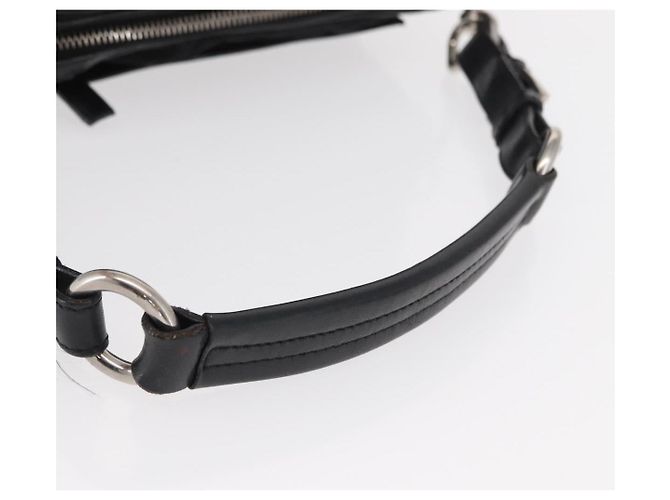Borsa a tracolla PRADA in nylon nero e argento, autentica 155226 - vista 7
