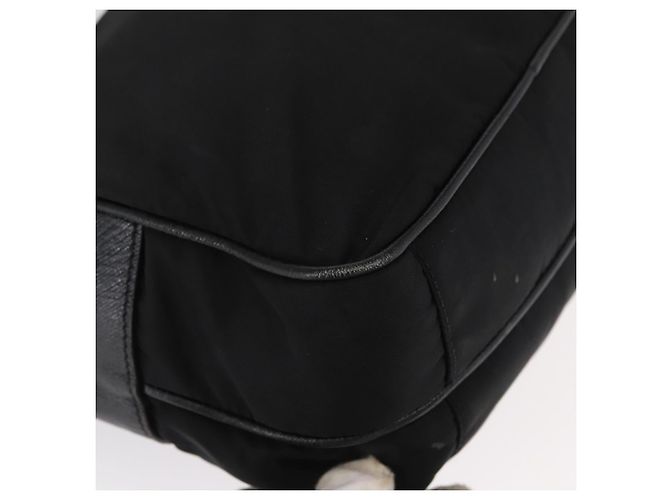 Borsa a tracolla PRADA in nylon nero e argento, autentica 155226 - vista 9