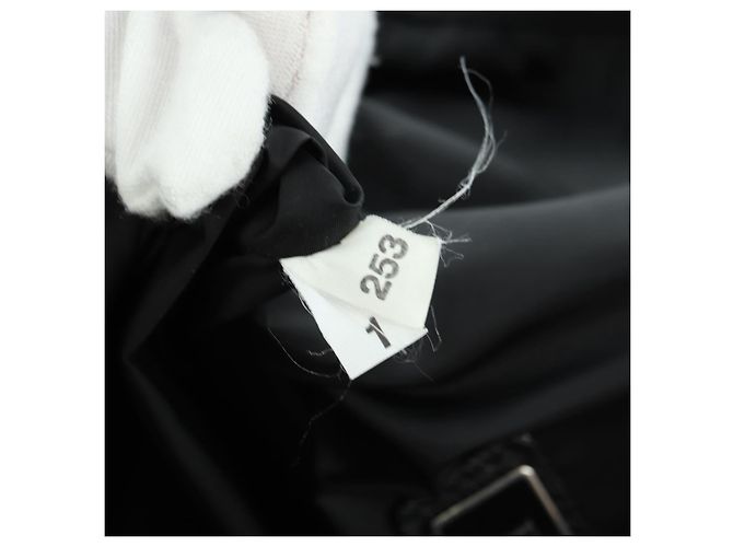 Zaino PRADA in nylon e pelle, nero, blu e argento, autentico 92876 - vista 11