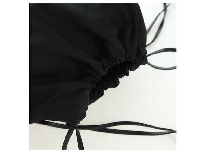 Zaino PRADA in nylon e pelle, nero, blu e argento, autentico 92876 - vista 14