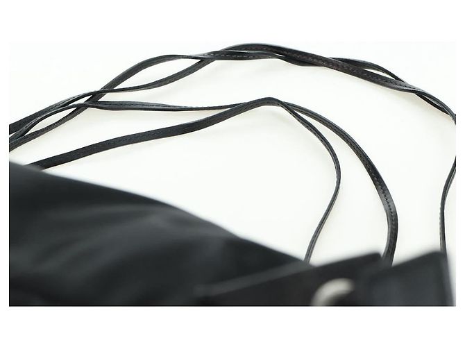 Zaino PRADA in nylon e pelle, nero, blu e argento, autentico 92876 - vista 17