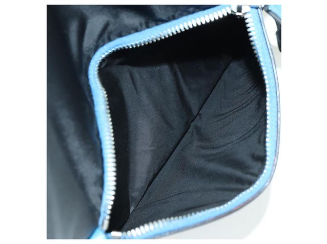 Zaino PRADA in nylon e pelle, nero, blu e argento, autentico 92876 - vista 23