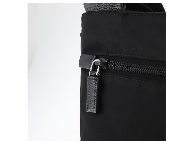 Borsa a tracolla PRADA in nylon nero e argento, autentica, codice articolo ep14418A - vista 18