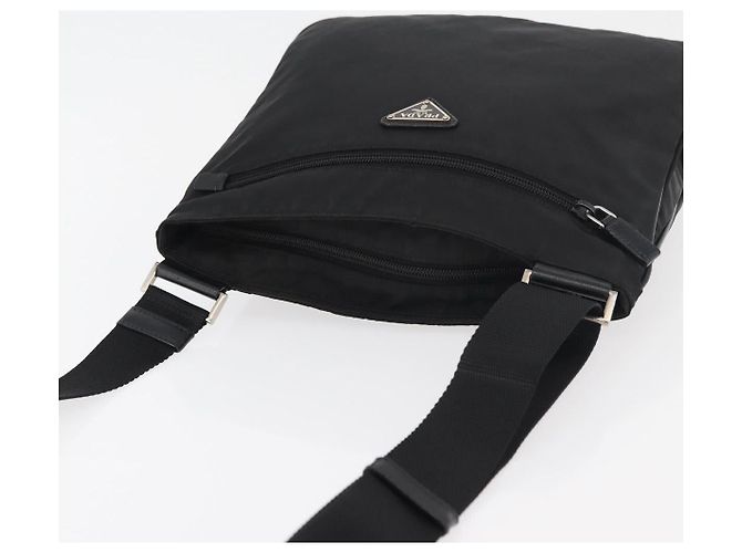 Borsa a tracolla PRADA in nylon nero e argento, autentica, codice articolo ep14418A - vista 6