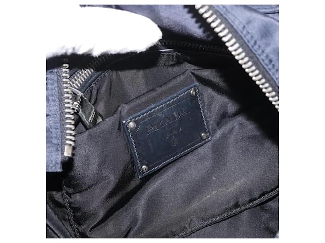 PRADA Hand Bag Nylon 2way Black Silver - vista 16