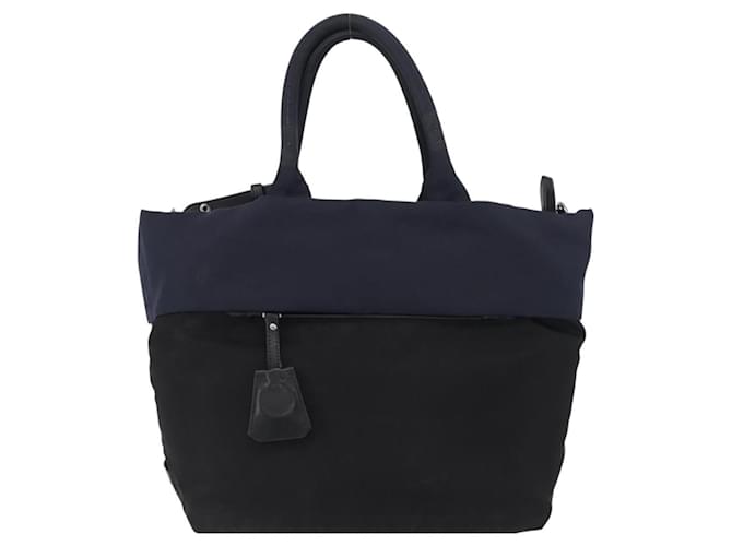 PRADA Hand Bag Nylon 2way Black Silver - vista 2
