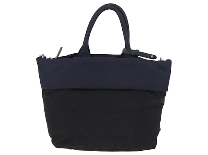 PRADA Hand Bag Nylon 2way Black Silver - vista 3