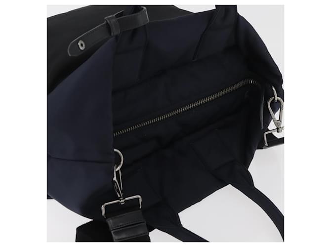 PRADA Hand Bag Nylon 2way Black Silver - vista 6