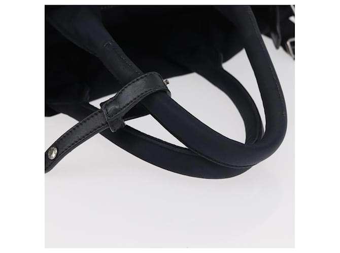 PRADA Hand Bag Nylon 2way Black Silver - vista 7