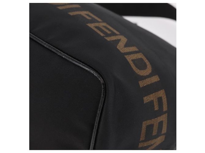 FENDI Shoulder Bag Canvas Black Gold - vista 16