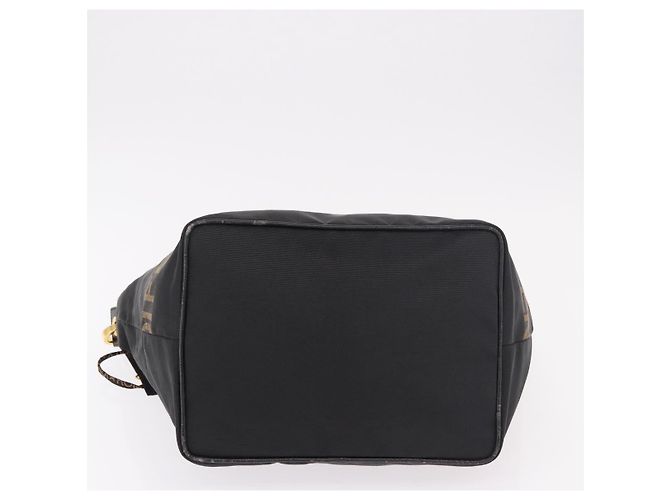 FENDI Shoulder Bag Canvas Black Gold - vista 6