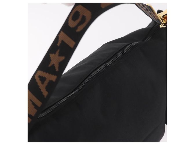 FENDI Shoulder Bag Canvas Black Gold - vista 8