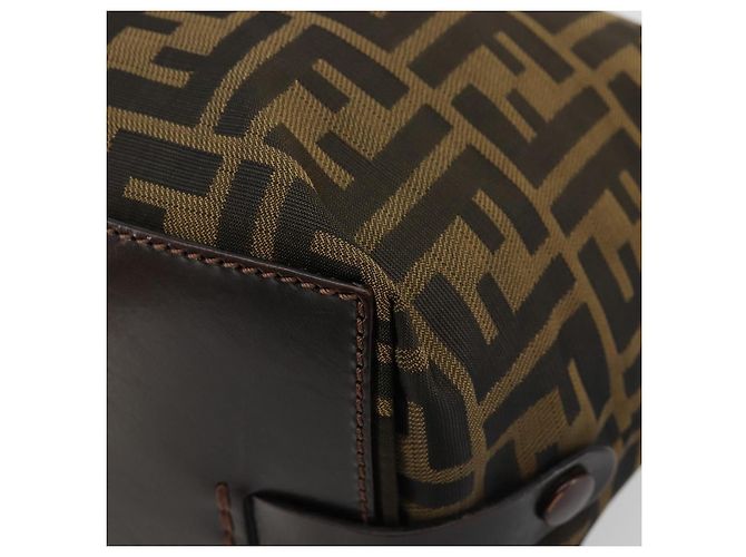 FENDI Zucca Canvas Hand Bag Black Brown - vista 10