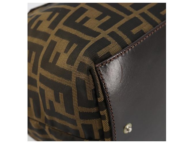 FENDI Zucca Canvas Hand Bag Black Brown - vista 11