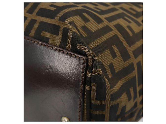 FENDI Zucca Canvas Hand Bag Black Brown - vista 12