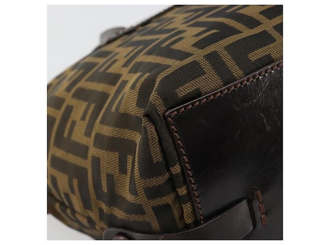 FENDI Zucca Canvas Hand Bag Black Brown - vista 13