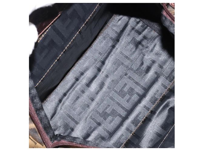 FENDI Zucca Canvas Hand Bag Black Brown - vista 18