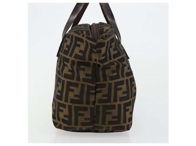 FENDI Zucca Canvas Hand Bag Black Brown - vista 5