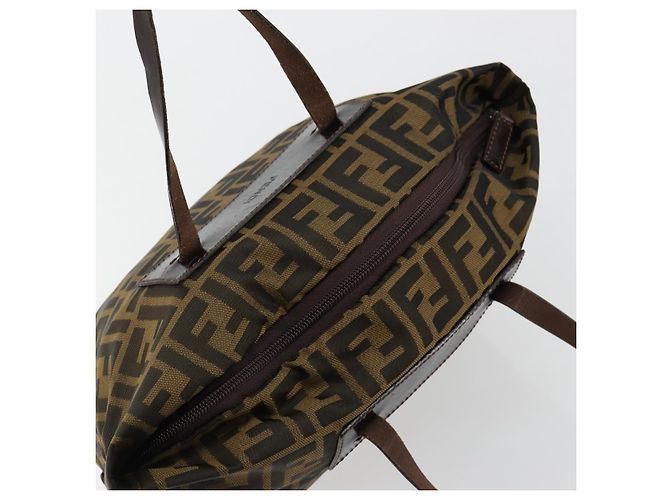 FENDI Zucca Canvas Hand Bag Black Brown - vista 6