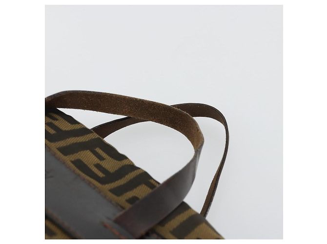 FENDI Zucca Canvas Hand Bag Black Brown - vista 8