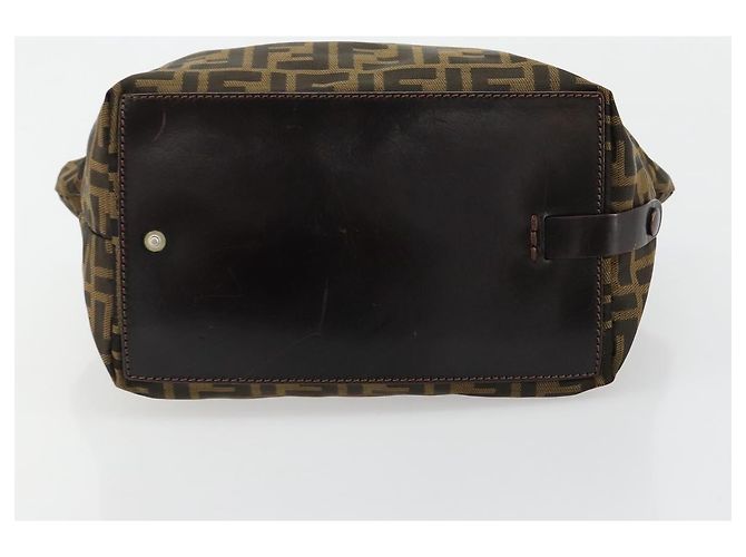FENDI Zucca Canvas Hand Bag Black Brown - vista 9