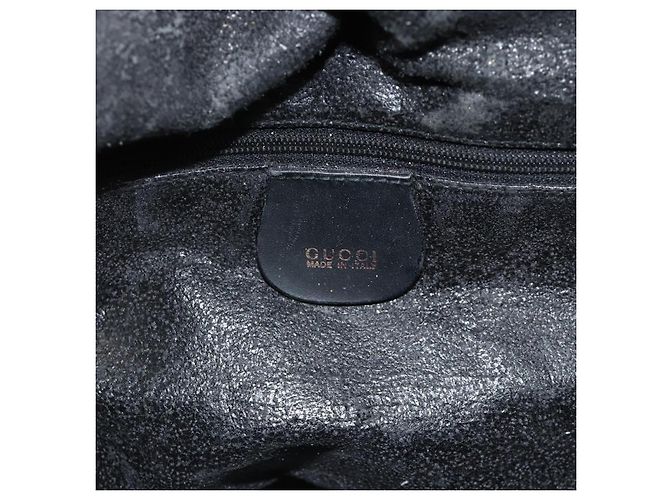GUCCI Bamboo Hand Bag Suede 2way Black Gold 001 2113 1638 - vista 16